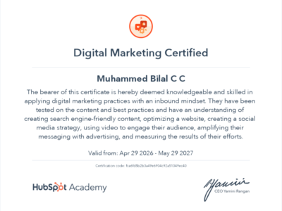 Digital Marketing Certified Hubs