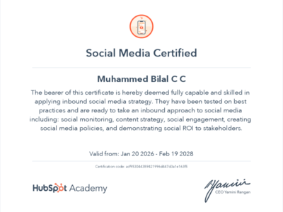 Social Media Certified Hubspot Social Media Certified Hubspot