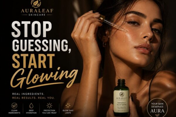 AuraLeaf Skincare Radiance Glow Serum organic skincare Dubaif